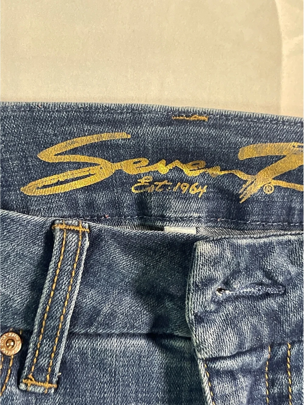Women’s Size 14 Seven7 High Rise Cuffed Skinny Jeans - Picture 2 of 6